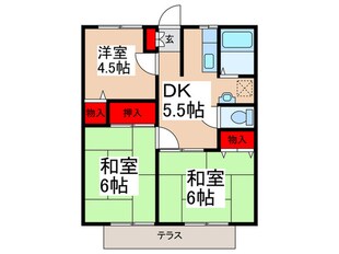 ハイツ昼間の物件間取画像